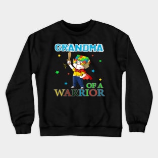 Autism T-ShirtAutism Grandma Of A Warrior Autism Awareness Shirts Crewneck Sweatshirt